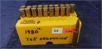 (20) Rounds 7.65 Argentine Ammo
