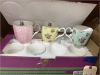 8 Teacups - NIB coffee mug size