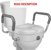 RMS 5-Inch Raised Toilet Seat w/ Padded Arms