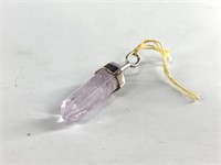 Sterling silver and amethyst pendant