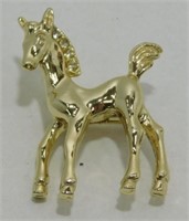 Vintage 1960’s Horse Pin with Jeweled Mane