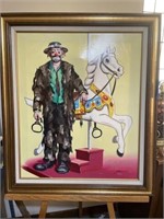 Carousel" Emmett Kelly Clown Painting By Rust