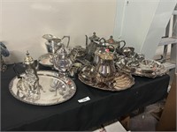Large Lot Assorted Silver Plate