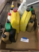 Miscellaneous partial jugs of oil antifreeze