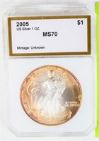 Coin 2005  American Silver Eagle PCI MS70
