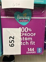 Pampers 144 diapers size 5