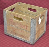 Borden's Michigan Wooden Milk Crate