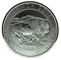 2015 Canada 1.25 Oz. Silver Bison Argent Pur