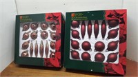 NEW 2 Packs Red-Gold Christmas Ornaments