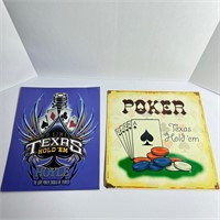 Texas Hold' Em Poker Wall Hanging Man Cave Decor