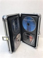48 movies (DVDS) in metal Vaultz box