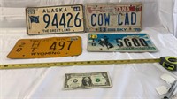 Vintage License Plates Lot of 4