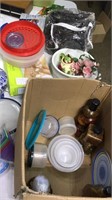 2 boxes of kitchen items and more
