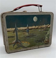 Metal Space Themed Lunch Box