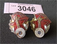 Vintage Russian pin back medals
