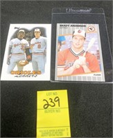 fleer Orioles Leaders, Brady, Anderson Cards