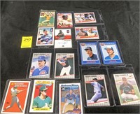 15 Fleer & topps Cards w/ Cases