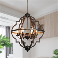 6-Light Rustic Chandelier Farmhouse Pendant 22