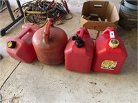 4 GAS CANS - 2 FULL