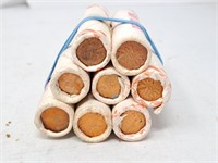 8 rolls of uncirculated Canadian pennies. 1980s