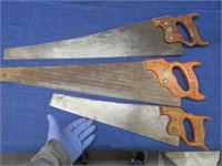 3 vintage "superior" saws