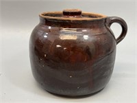 Antique Stoneware Brown Pot