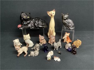Mid Century Modern Ceramic Cat Figurines