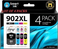 LOT OF 4 PACKS - Smart Ink Compatible Ink Cartridg