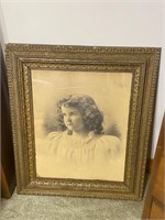 Framed Young Girl Picture