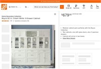 B9940  Home Decorators Royce 82" 3-Drawer Cabinet