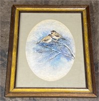 (E) Watercolor Birds 16.5x13.5