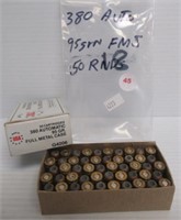 (50) Rounds of 380 auto 95GR FMJ.