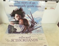 Edward Scissorhands Movie Poster Signed by Johnny