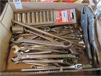 box of misc wrenches - mostly craftsman