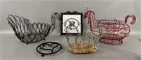 Wire Chicken Egg Baskets & Trivets