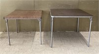 Two Vintage Folding Card Tables