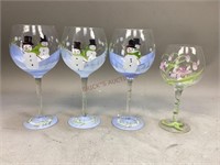 Painted Wine Glasses