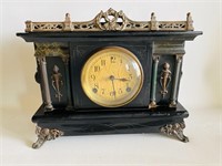 Antique Wellington Sessions Mantle Clock w/ Key