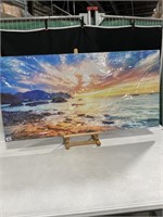 CANVAS WALL ART SUNSET 24x48 INCH