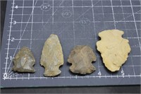 Authentic Arrowheads, 4 Pieces