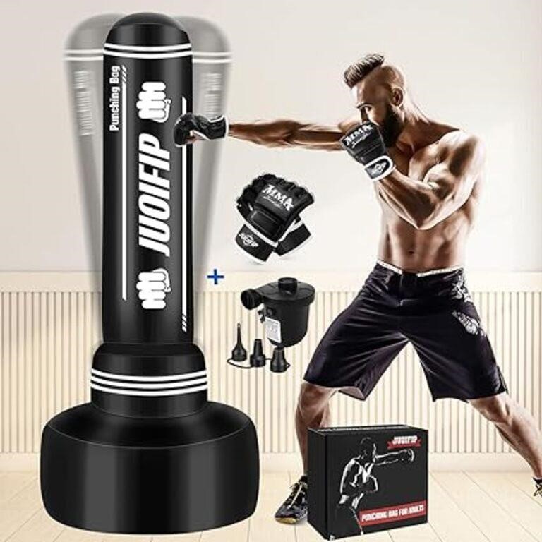 SEALED - JUOIFIP Freestanding Punching Bag with Bo