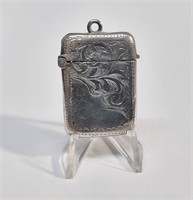 LATE VICTORIAN STERLING SILVER MATCH SAFE