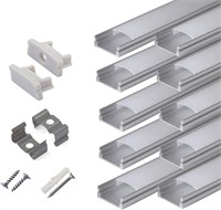 10-Pack 6.6ft U Shape LED Aluminum Channel Kit