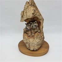 Limited Edition Carrico Racoon Sculpture