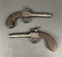 Two French Black Powder .45Cal Boot Pistols