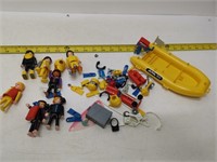 lot of playmobil toys as found