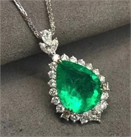 11ct Colombian Emerald 18Kt Gold Pendant