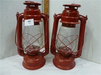 2 Globe Brand Oil Lanterns