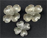 Sterling Silver Dogwood Blooms