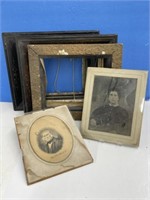 Assorted Frames (no Glass And Antique Photos